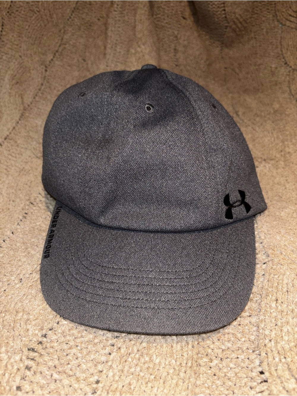 Under Armour Gray Ponytail Baseball Cap Elastic Back UA Logo